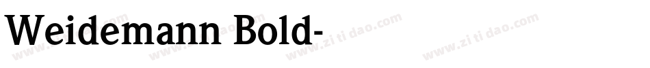 Weidemann Bold字体转换